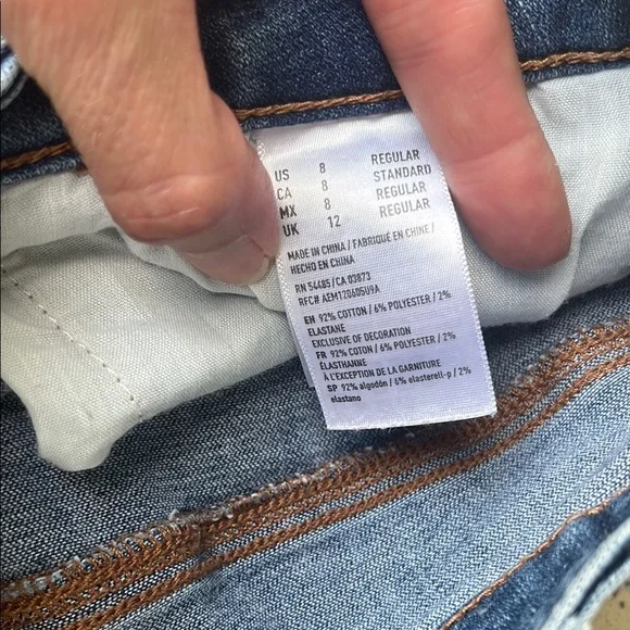 EUC American Eagle Outfitters Skinny highest rise Distressed jegging - Picture 3 of 16